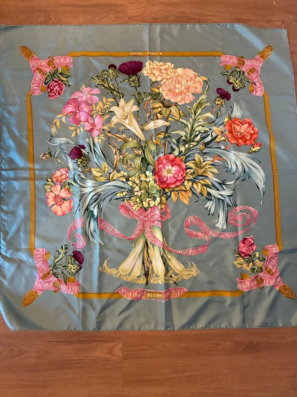 Hermes Regina Leila Menchari Silk Scarf Vintage 1972 Copyright Old Money